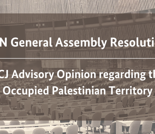 General Assembly’s Resolution on the ICJ Advisory Opinion Concerning Israel